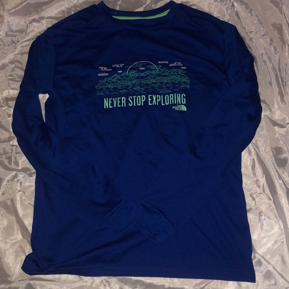 TNF blue tee